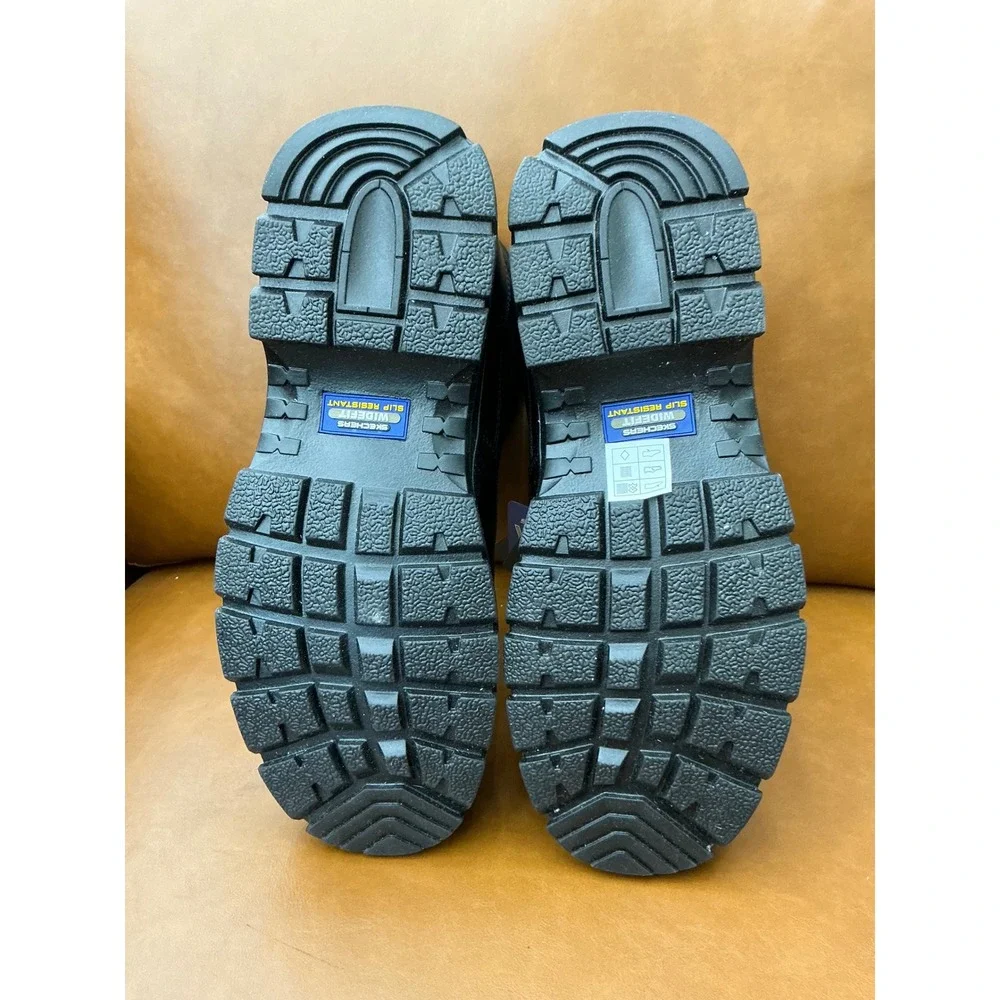Skechers Wascana Benen Work Boots Mens 9.5 Black New Waterproof Tactical 77526W